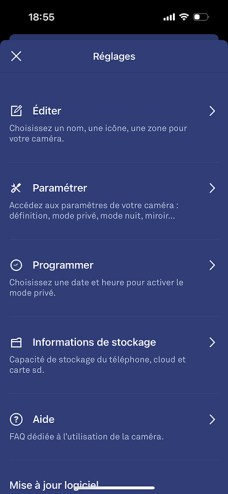 Camera intérieur Lexman Enki Capture Application Enki Paramètres 04