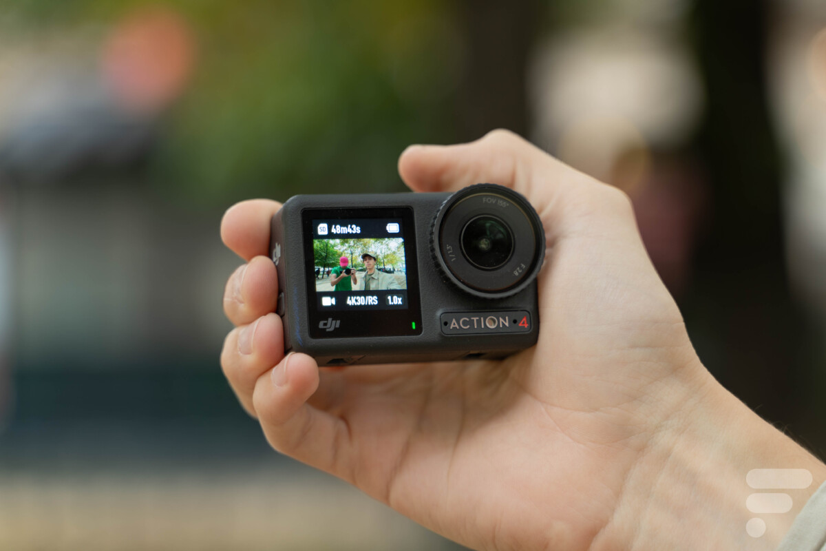 La DJI Osmo Action 4 // Source : Brice Zerouk - Frandroid La DJI Osmo Action 4 // Source : Brice Zerouk - Frandroid