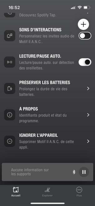 l'application des Marshall Motif II ANC