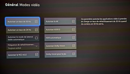 Les options gaming