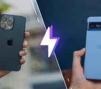 À gauche, l'iPhone 15 Pro Max, à droite le Pixel 8 Pro. // Source : Frandroid