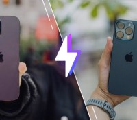 À gauche, l'iPhone 14 Pro Max, à droite l'iPhone 15 Pro Max. // Source : Frandroid