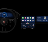 Une planche de bord Porsche sous CarPlay // Source : Apple, Porsche