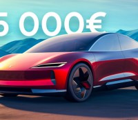 Rendu IA d'une Tesla Model 3 compacte via MidJourney