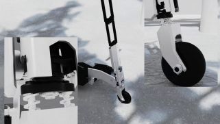 Les roues sont minuscules, mais une petite suspension est intégrée // Source : Shimizu