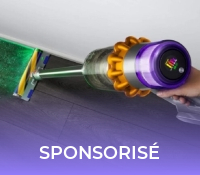 Le Dyson V15 Detect Total Clean équipé de la brosse Optical Fluffy. // Source : Dyson
