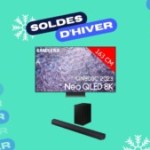 Super prix des soldes pour ce pack avec TV Samsung Mini LED 8K + barre de son Dolby Atmos Super prix des soldes pour ce pack avec TV Samsung Mini LED 8K + barre de son Dolby Atmos