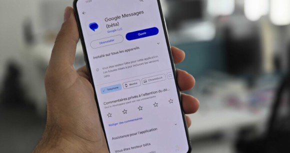 L'application Google Messages sur le Play Store // Source : Frandroid