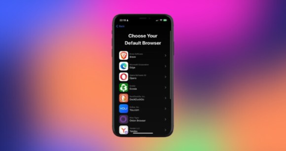 Choix du navigateur par défaut sur iPhone // Source : Brave Software Choix du navigateur par défaut sur iPhone // Source : Brave Software