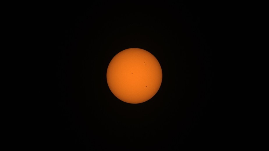 Photo du soleil prise par le Vespera II