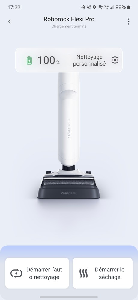 Roborock Flexi Pro Screenshot appli 1