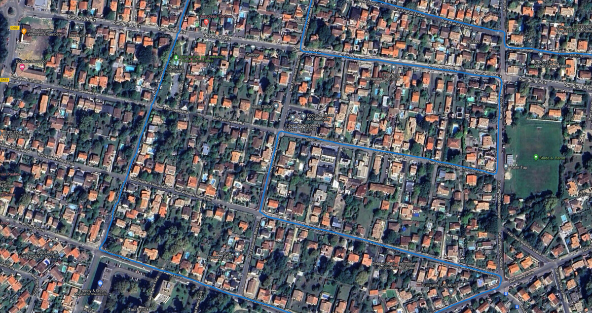 Tracé GPS du Google Pixel 7