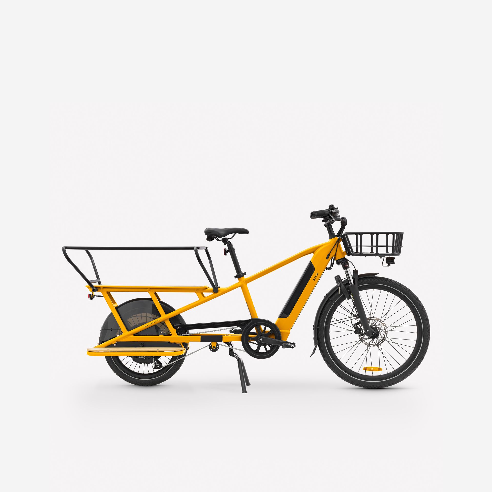 Decathlon Btwin Velocargo R500E jaune profil