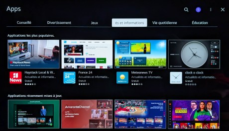 webOS // Source : Sylvain Pichot / Frandroid