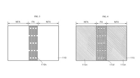 Illustration du brevet de LG pour son nouveau type d'écran pliable