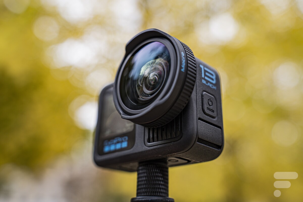 La GoPro Hero 13 Black et son objectif macro // Source : ChloĂ© Pertuis â Frandroid La GoPro Hero 13 Black et son objectif macro // Source : ChloĂ© Pertuis â Frandroid