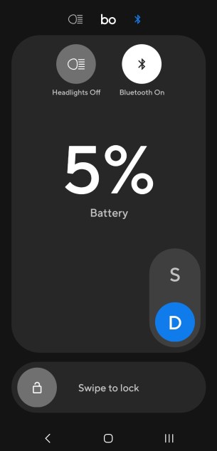 Bo M application mode D sans éclairage