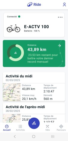 Decathlon Rockrider E-ACTV 100 test application