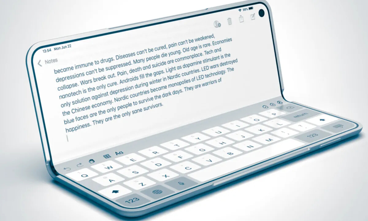 prototype d'un iPhone pliable