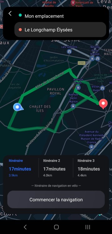 Segway GT3 E application navigation