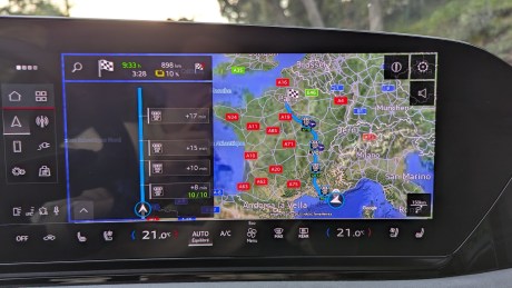 Audi A6 Avant e-tron - planificateur d'itinéraire // Source : Jean-Baptiste Passieux - Frandroid