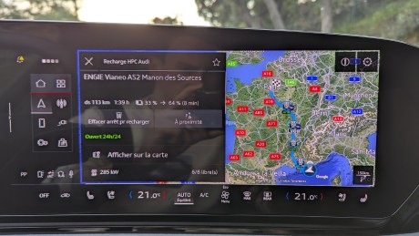 Audi A6 Avant e-tron - planificateur d'itinéraire // Source : Jean-Baptiste Passieux - Frandroid