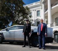 President Donald J. Trump purchases a Tesla on the South Lawn, Tuesday, March 11, 2025. (Official White House Photo by Molly Riley)