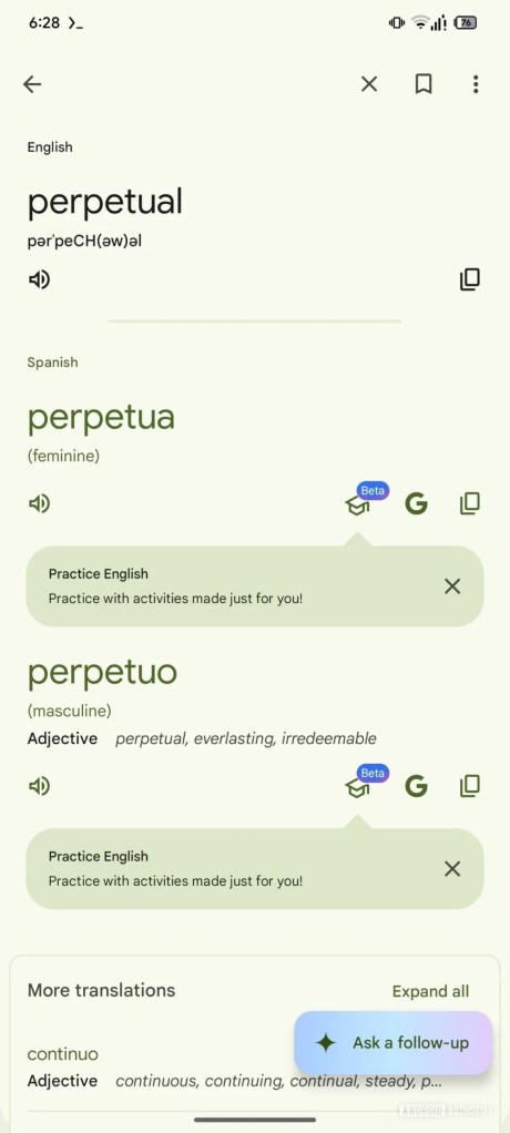 Google Traduction apprendre 2