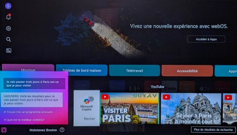 LG TV Copilot // Source : Sylvain Pichot / Frandroid