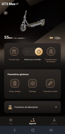 Peu de réglages sur la Navee GT3 Max. // Source : M. Lauraux pour Frandroid
