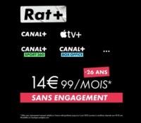 Bonne nouvelle, Canal+ revient avec une nouvelle offre Rat+ à moins de 15 €/mois pour les moins de 26 ans