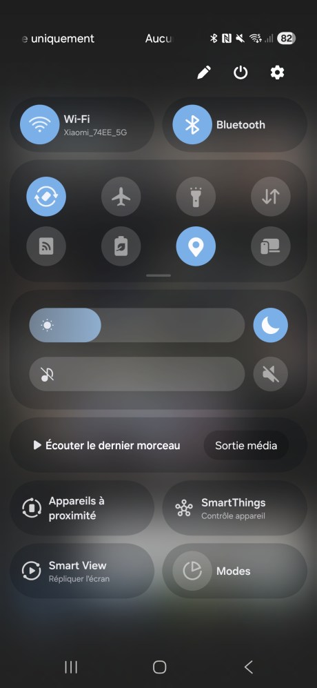 Panneau notif Samsung Galaxy a26