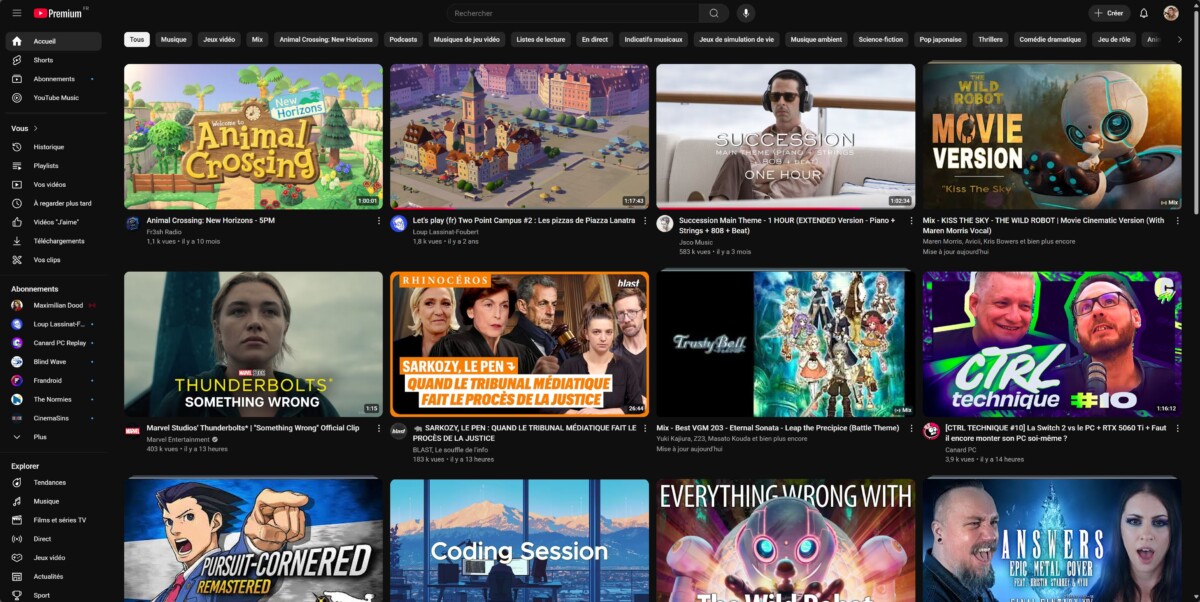La nouvelle interface La nouvelle interface