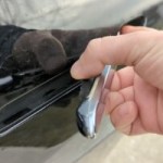 Poignée de porte d'une Tesla Model 3