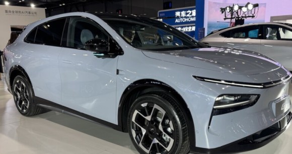 La Xpeng G7 au salon automobile de Hong Kong, le 12 juin 2025