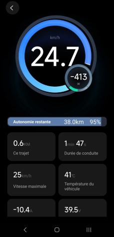 Ninebot E3 Pro E application compteur
