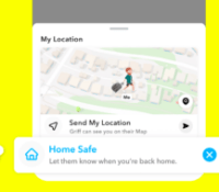 Snapchat présente "Home Safe" // Source : Snapchat