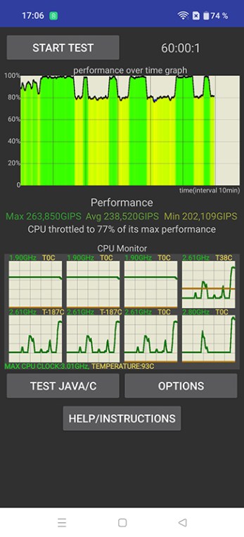 Nubia Z70s Ultra stress test