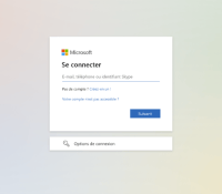 Écran de connexion Microsoft pour illustration.