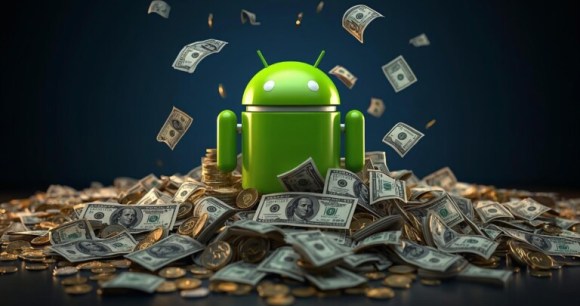 Android rapporte beaucoup d'argent à Google // Source : Image générée par IA avec Canva