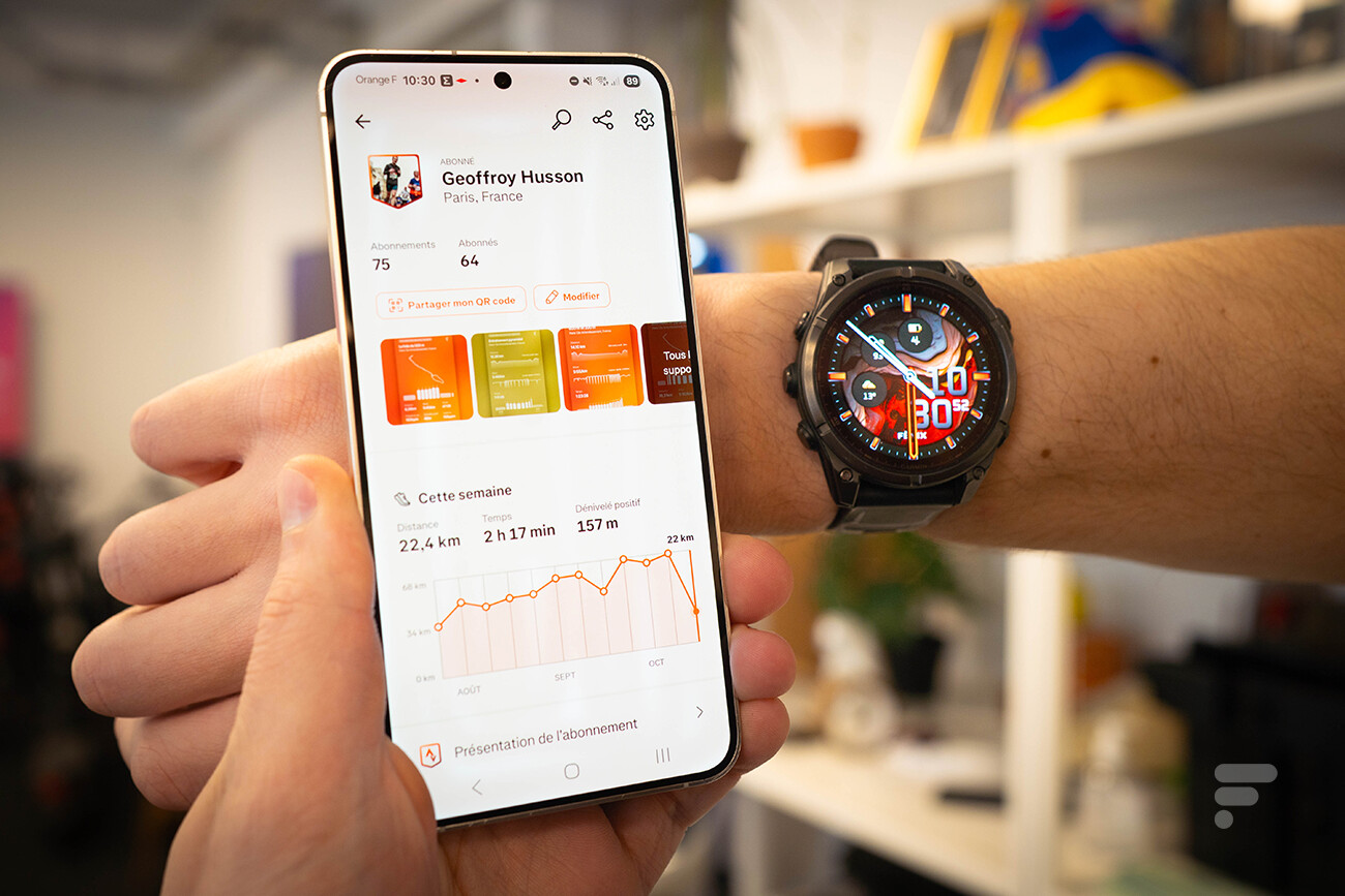 L'application Strava et la Garmin Fenix 8