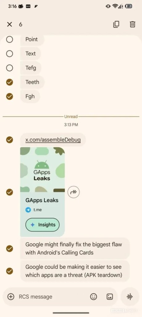 Google Messages nouvelle interface 2
