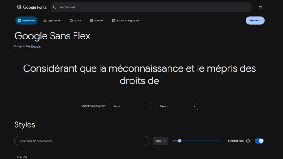 Police Google Sans Flex