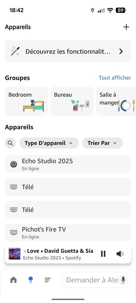 Application Amazon Alexa // Source : Sylvain Pichot - Frandroid