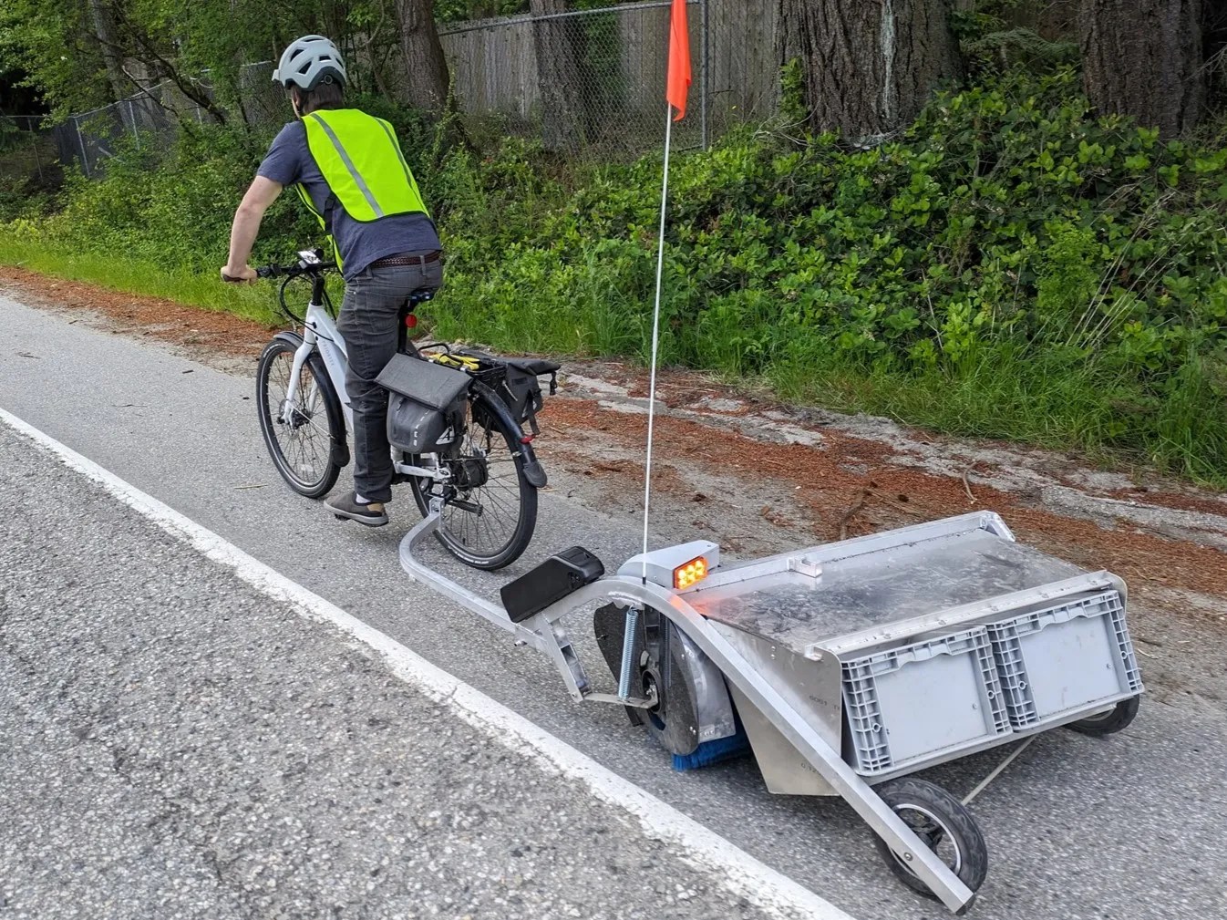 Bike Lane Sweeper remorque vélo balayeuse