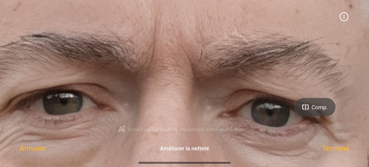 OnePlus 15R - Avant Améliorer la netteté OnePlus 15R - Avant Améliorer la netteté
