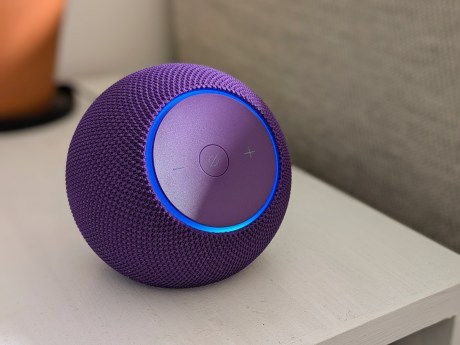 Le cercle lumineux lors de la captation de voix