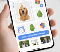 Google photos création sticker enregistrement dans Collections