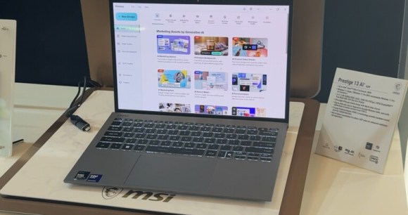 Le MSI Prestige 13 AI présenté au CES 2026 // Source : Frandroid