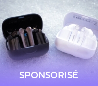 Les Earfun Air Pro 4+ en blanc et noir.